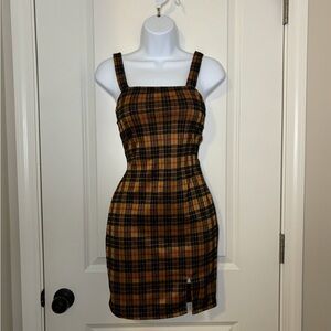 Plaid Bodycon Dress